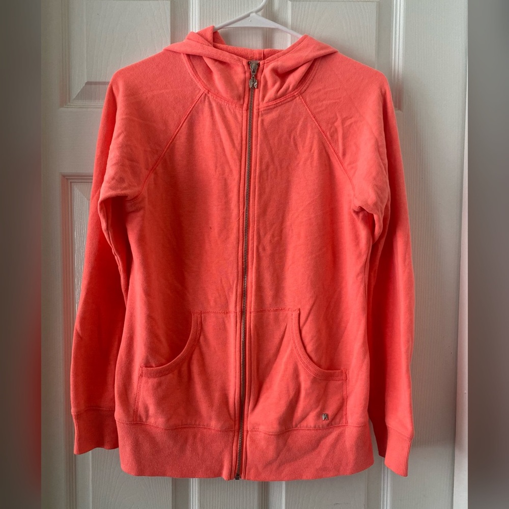 Coral Victoria Secret Zip-Up Hoodie